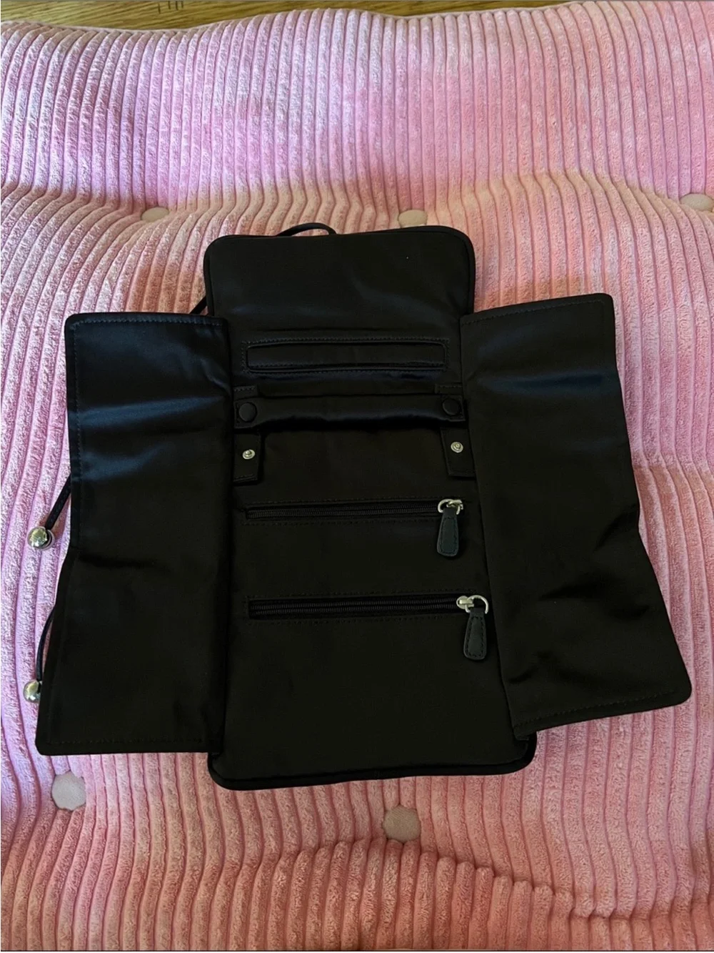Coach black satin